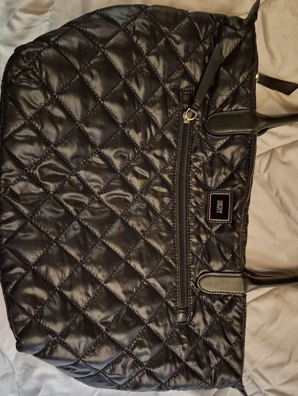 DKNY Black Quilted Shoulder Bag. Like New Condition.